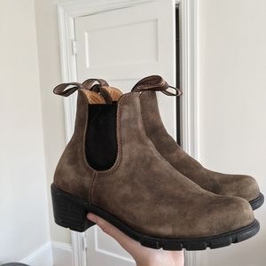 Heeled Blundstone Boots-Rustic Brown